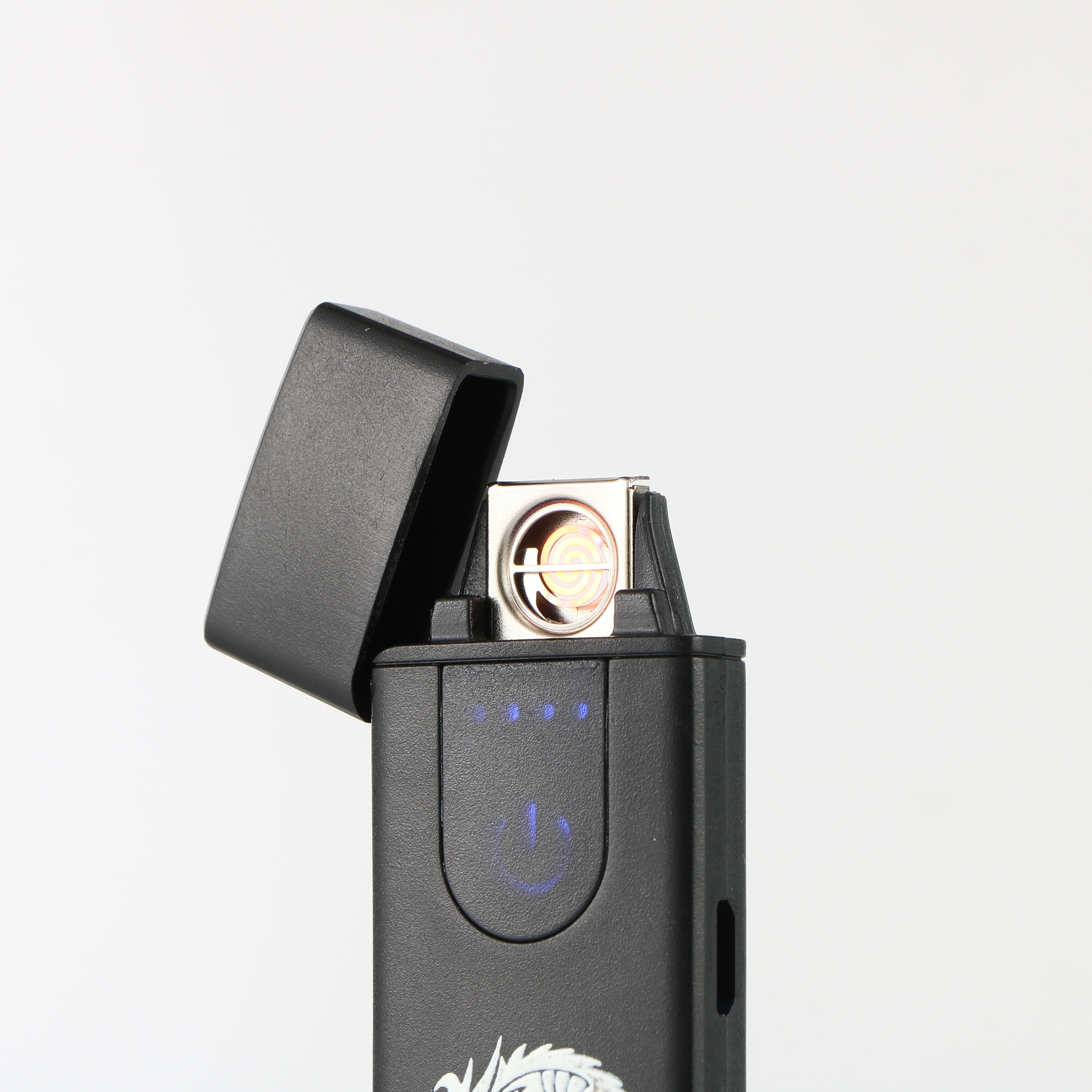  Encendedor electrónico, encendedor recargable por USB, mini  pantalla táctil creativa, pantalla LED, resistente al viento, encendedor  sin llama con cable de carga, encendedor silencioso para novios y padres  (azul-B) : Salud