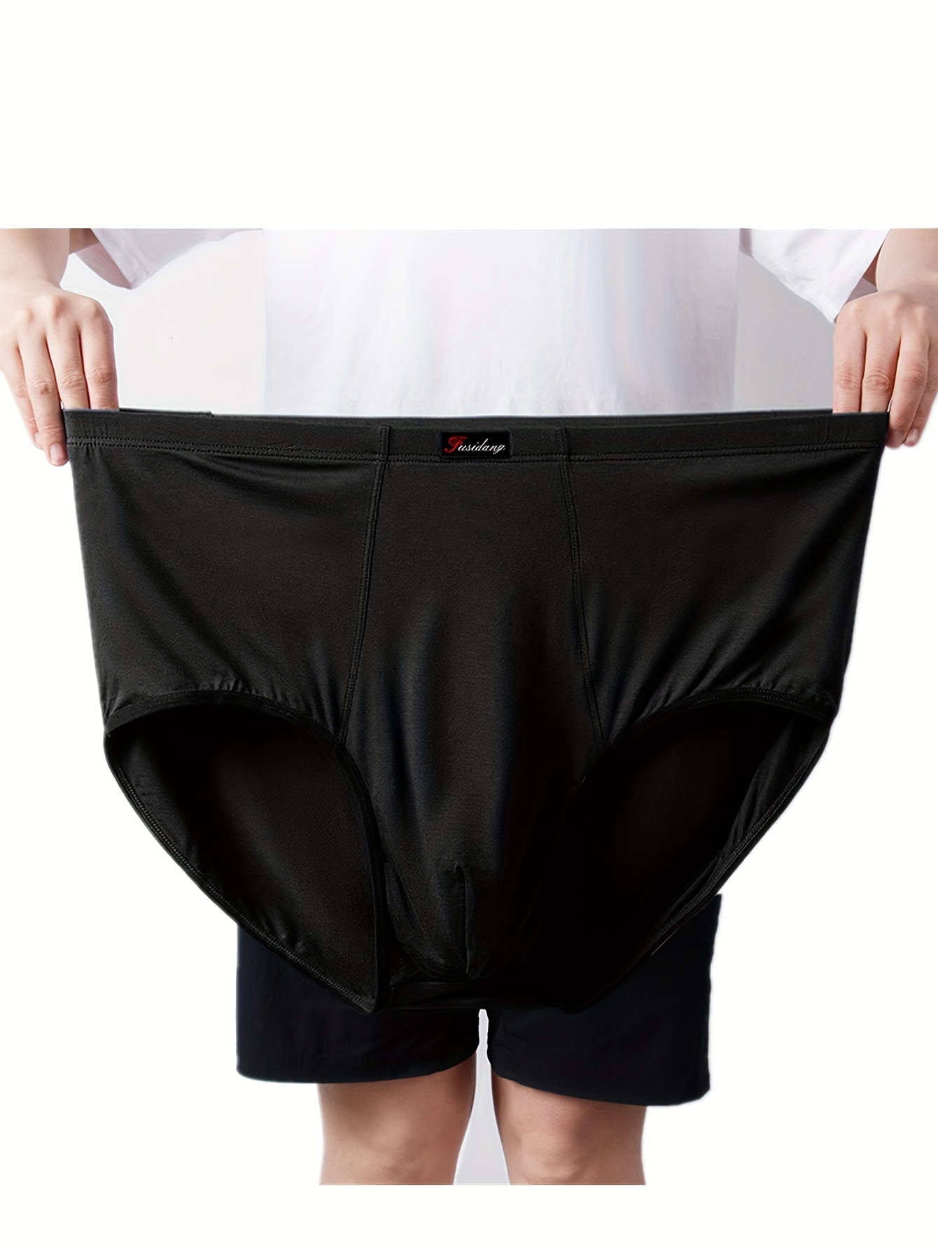 Men's Plus Size Boxer Briefs Shorts Modal Breathable Soft - Temu