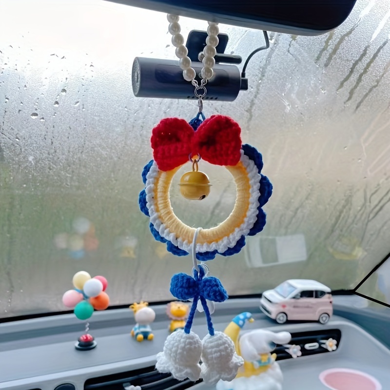 1pc Glockenblume Handgestrickter Autopendel Autospiegel - Temu Germany