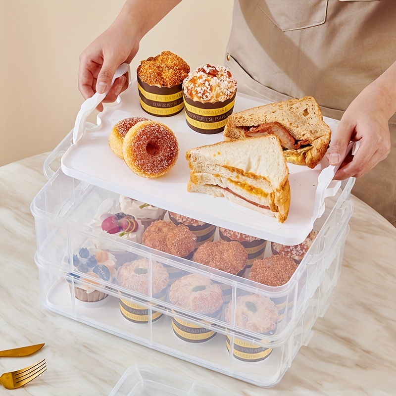 Cake Box, Cupcake Container, Multi-purpose Use Portable Birthday Cake Box  Carrying Box, Egg Tart High-end Packaging Storage Box, Kitchen Accessories  - Temu