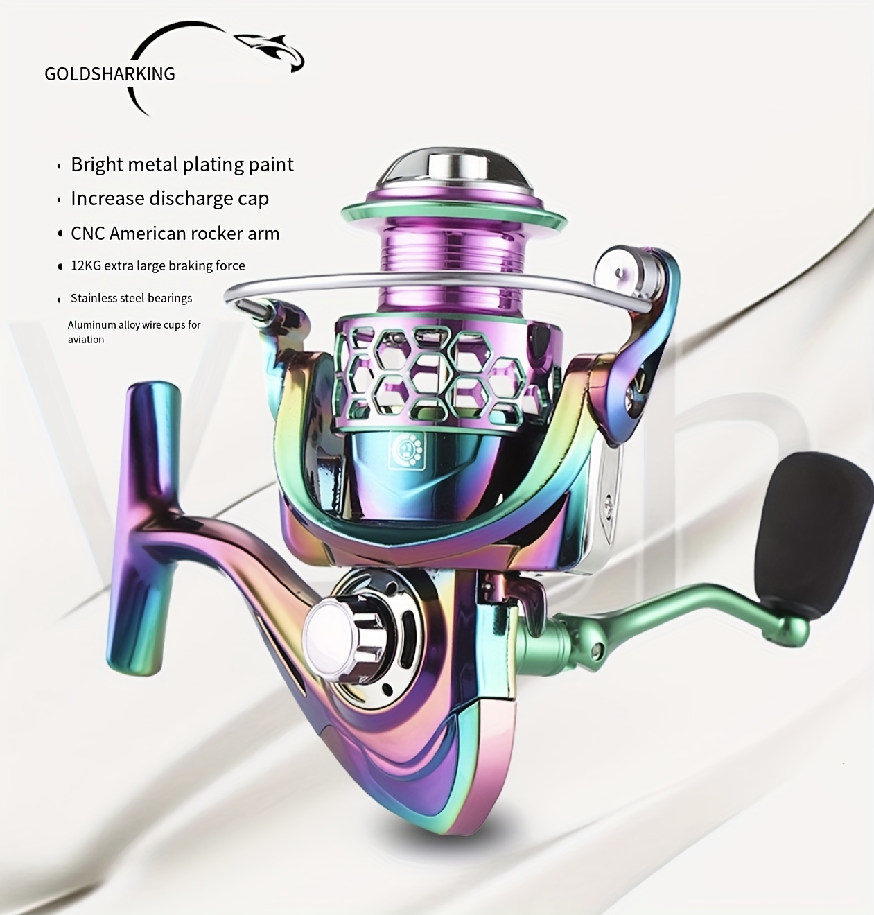 Colorful Spinning Fishing Reel 5.2:1 Gear Ratio Long Casting GMR