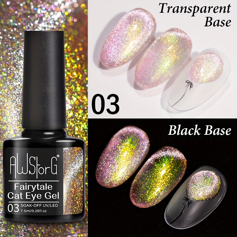 Black Crystal Cat Magnetic Gel Sparkling Glitter Gel Nail - Temu