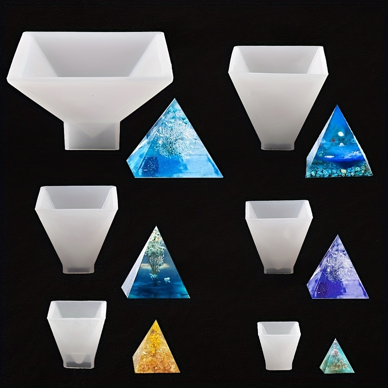 Large Pyramid Silicone Mold for Paperweight Office Desk Decoration