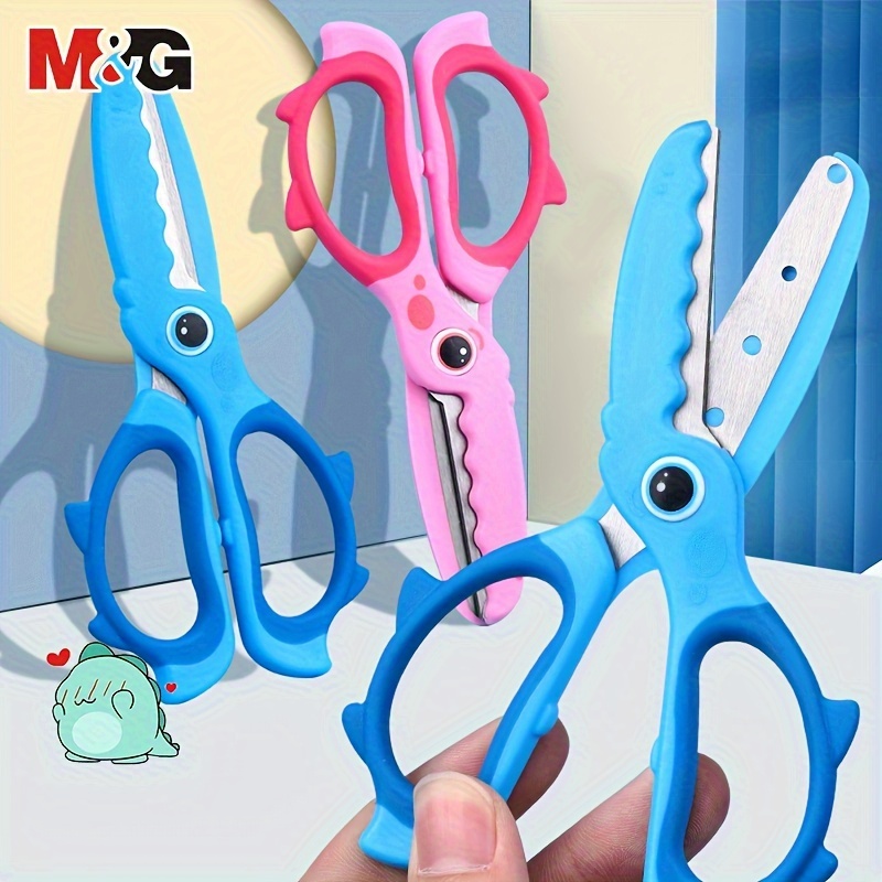 1 Piece Cartoons Mini Scissors Plastic Kindergarten Manual Round