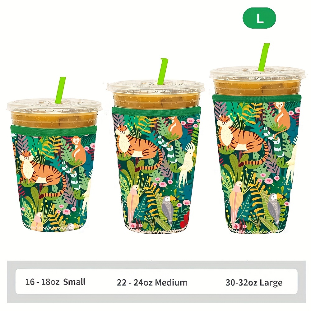Reusable Iced Coffee Cup Insulator Sleeve, Suitable For Coffee Cups, For  Juice Milk Tea Milk And Any Cold Beverages, Cup Cover, Cup Protector, For  Home School Office Travel Outdoor Party, Household Supplies 