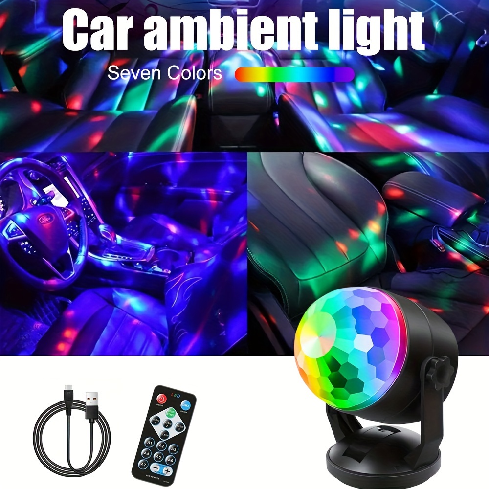 Luces interiores del coche, tira de luz LED para coche de 5 m, tira LED  interior para coche de 5 V, adecuada para todas las luces ambientales del