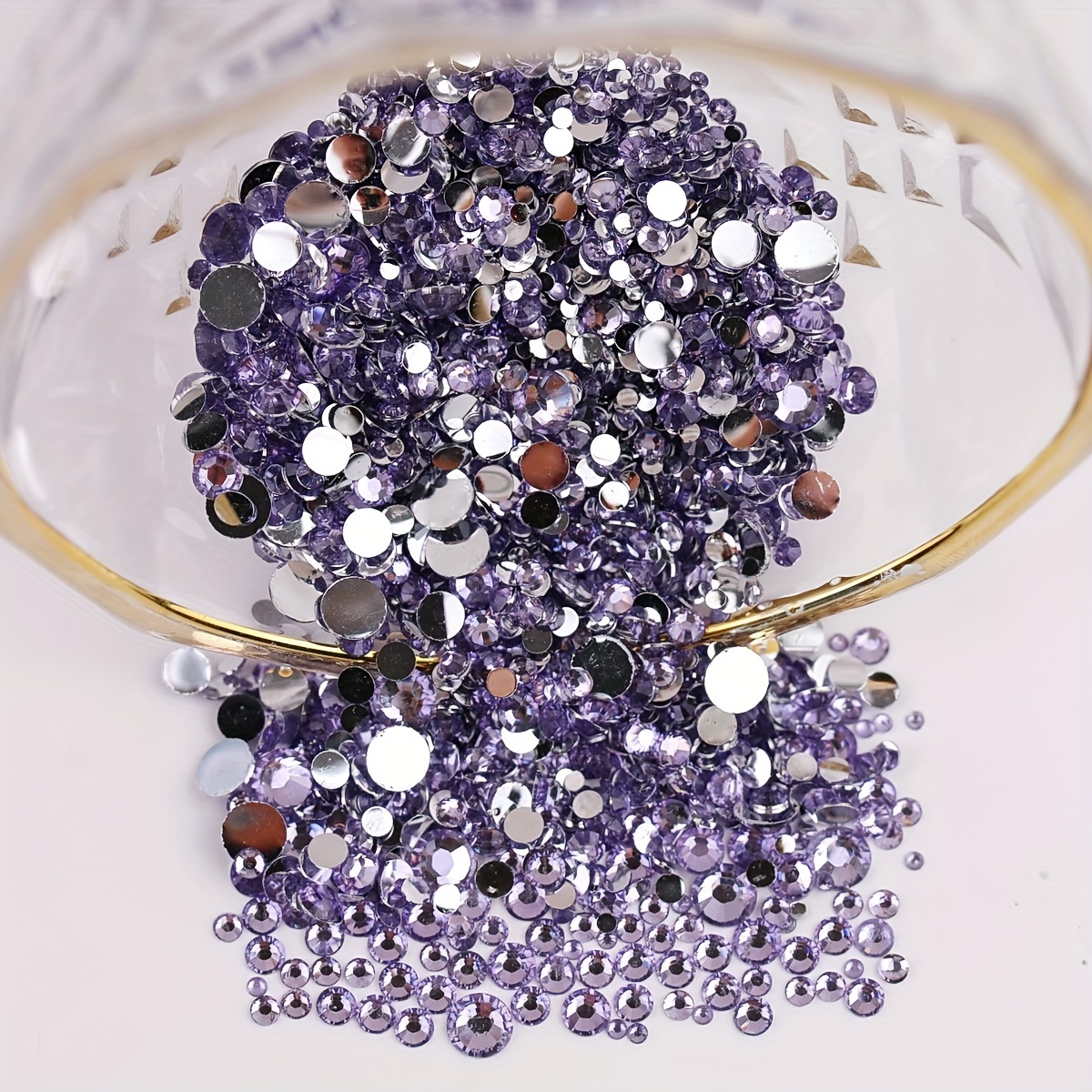 Bag Round Flatback Rhinestones Multi Colors Crystal Gems - Temu