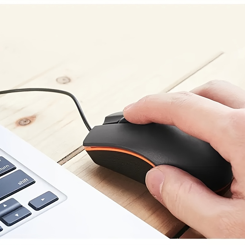 USB Wired Optical Cord Mouse Game Mice for Right / Left Hand User PC  Notebook