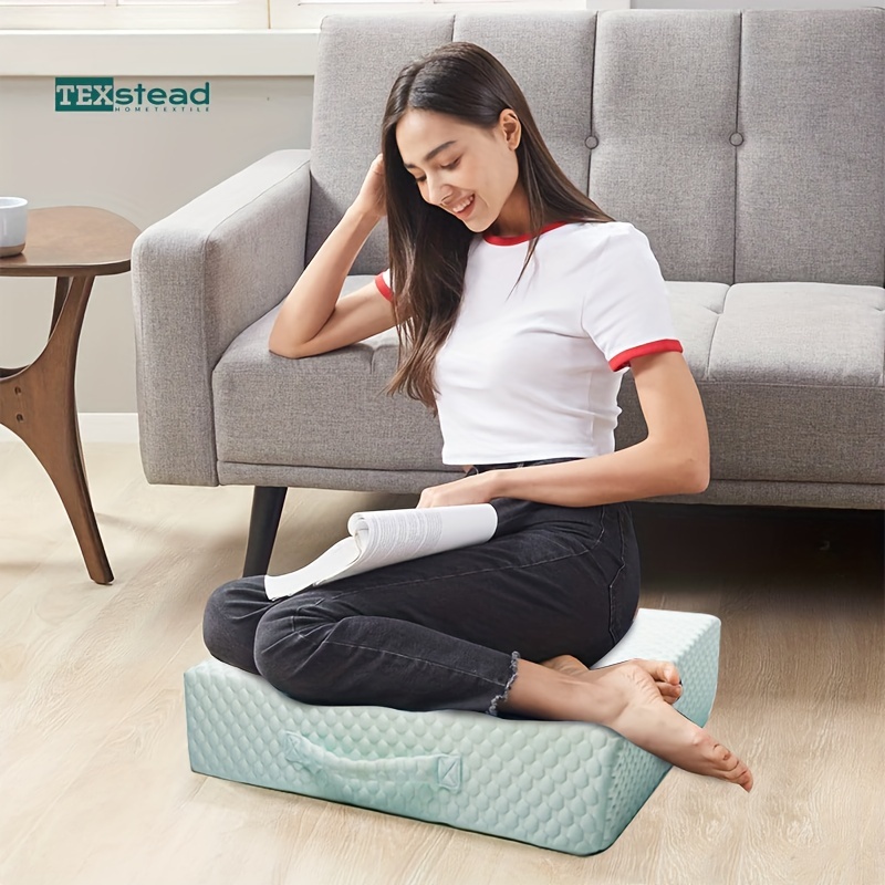 Large Meditation Cushion Floor Pillow With Thick Foam And Soft Tufted Cover  - Washable Big Pillow Seat For Sitting, Yoga, And More - Temu France
