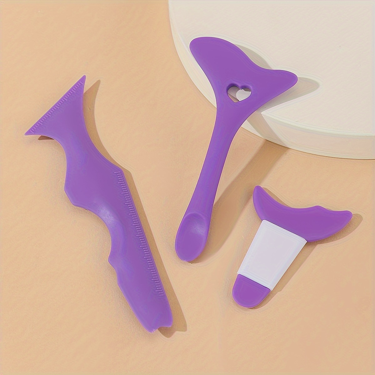 TEMU Eyeliner Stencils Silikon Eyeliner Yardımcısı Maskara Kalkanı Kanatlı Eyeliner Aracı Eyeliner Kirpik Kaş Göz Farı Maskara Ruj Uygulayıcılar