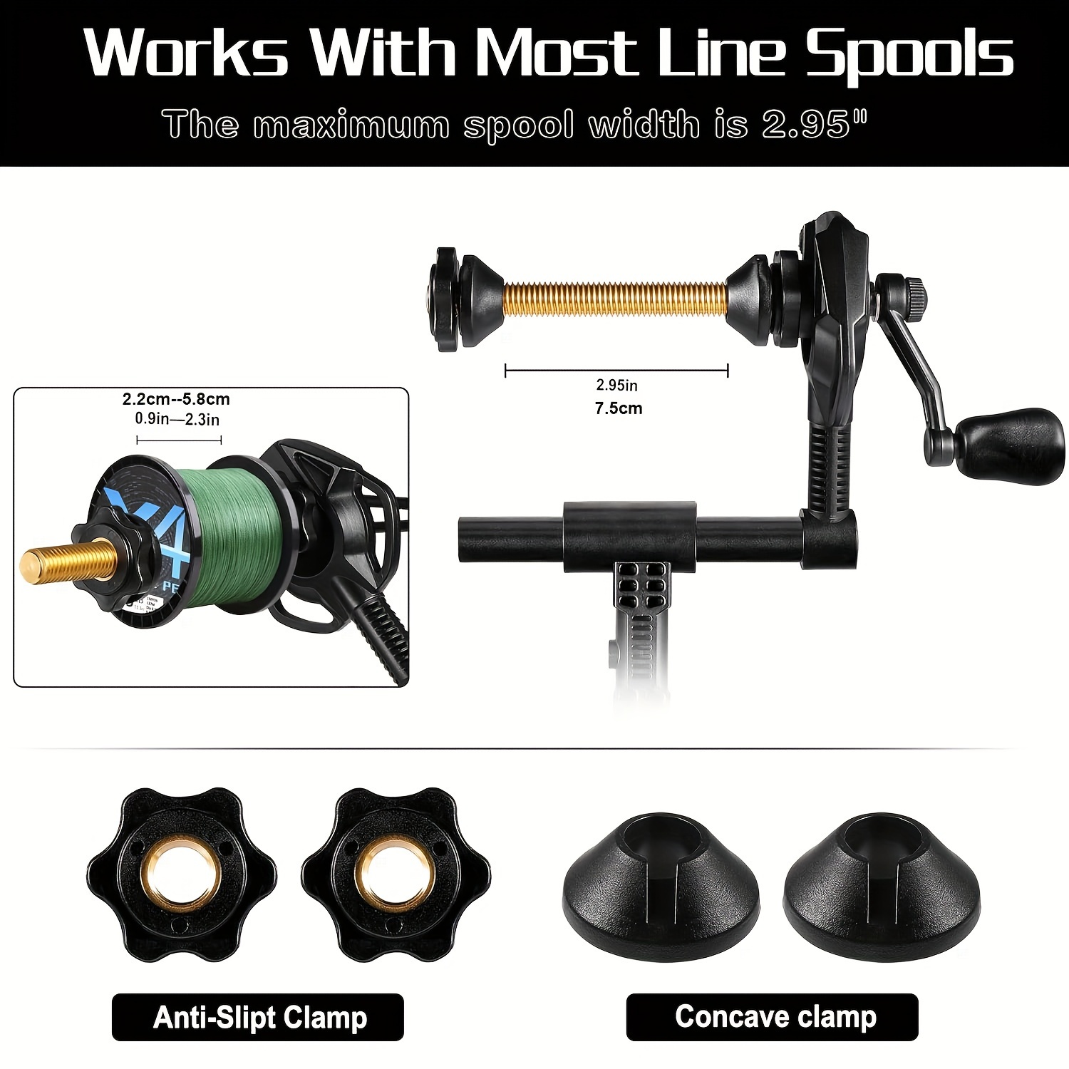 Fishing Reel Line Spooler with Unwinding Function Spooling Tool