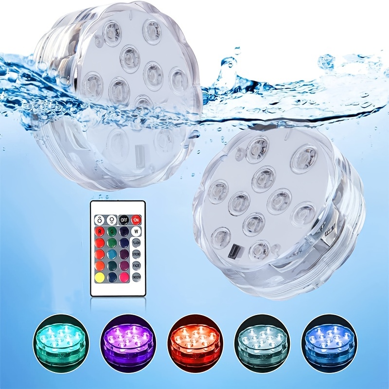 Submersible 10led Lights Remote Control Battery Powered - Temu Canada