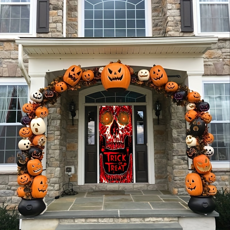  Large Halloween Decorations, Halloween Outdoor Decoration,  Halloween Door Sign Banner Decorations Outside, Scary Happy Halloween Home  House Apartment Decor, Eyeball Ghostly Figures Decorations Red : Home &  Kitchen