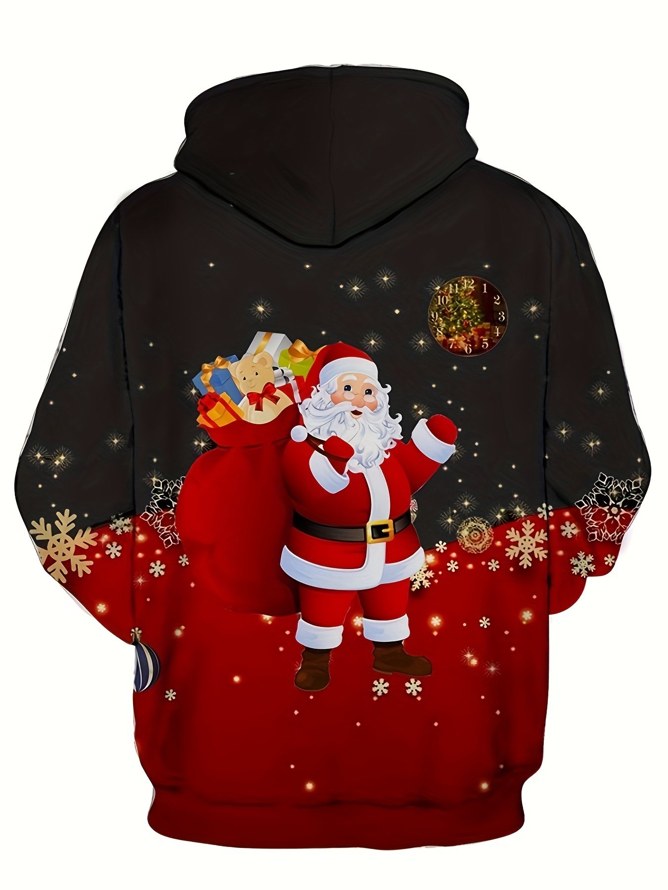 Men's Christmas Printed Hooded Sweatshirt,Men Christmas Ugly 3D