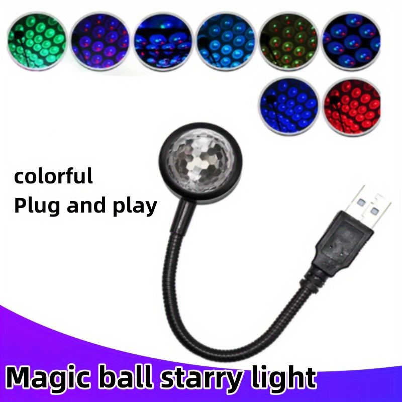 1pc Luce USB, Lampada A Sfera LED Rotante RGB, Luce Proiettore Decorativa  Per Feste Di Compleanno, Natale, Palco E Club - Temu Italy