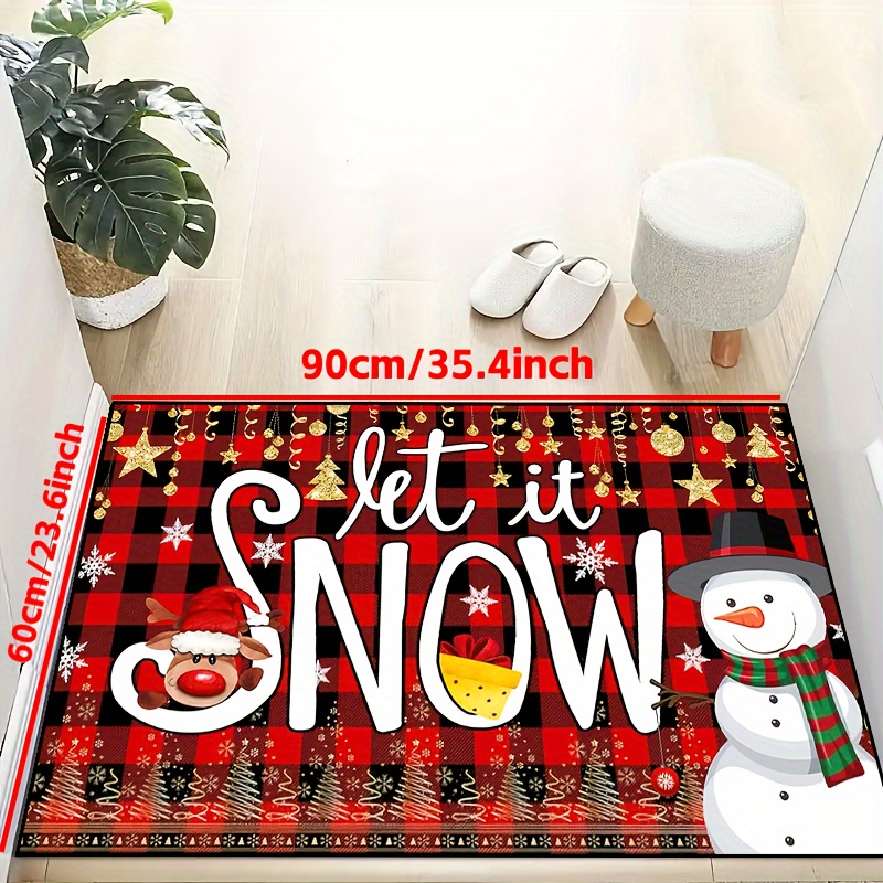 Let It Snow Outdoor Rug Indoor Mat Bedroom Mat Kitchen Mat 
