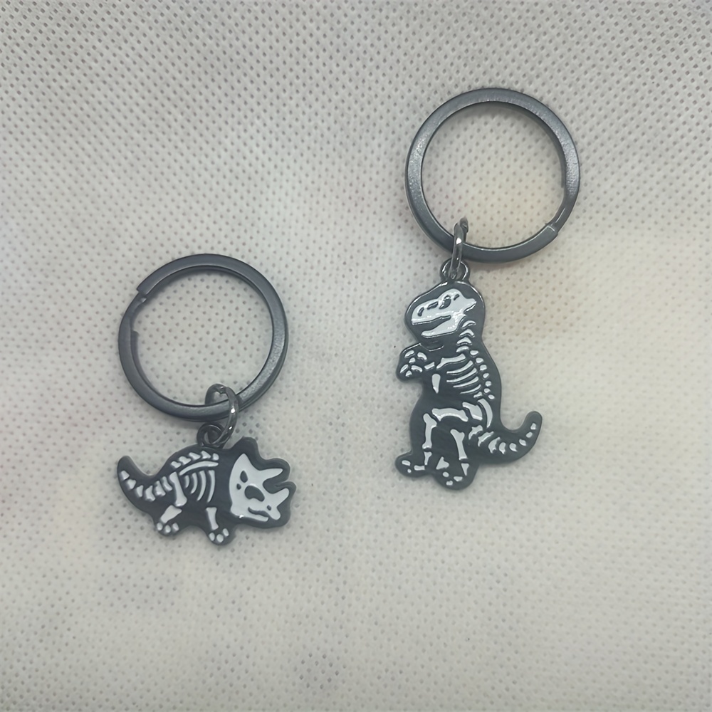 Ghost Skull Dino Keychain Halloween Gift