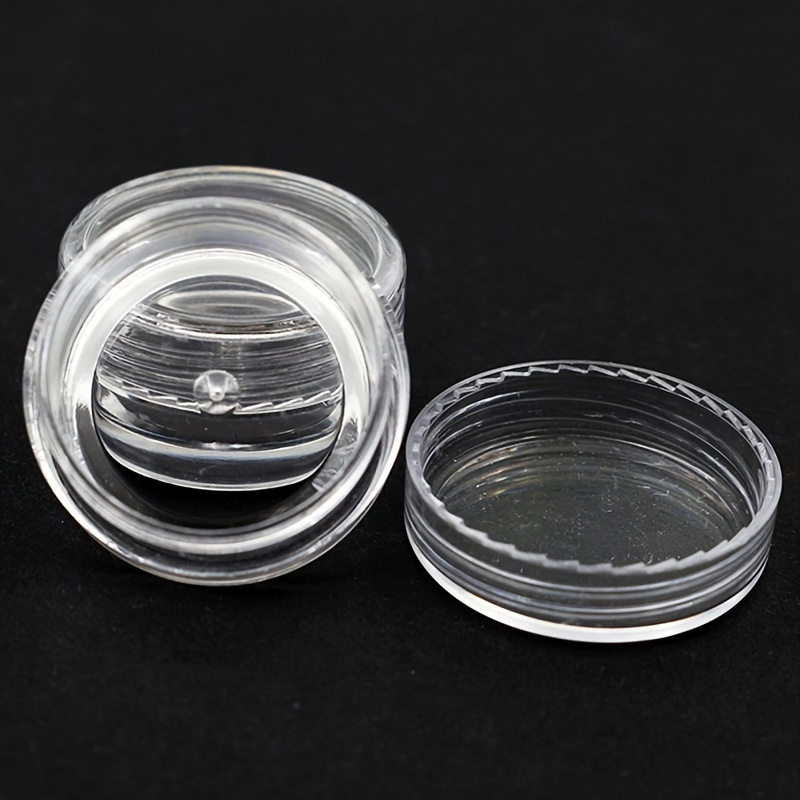 pmw - Round Small Size Plastic Boxes for Small Storage Things