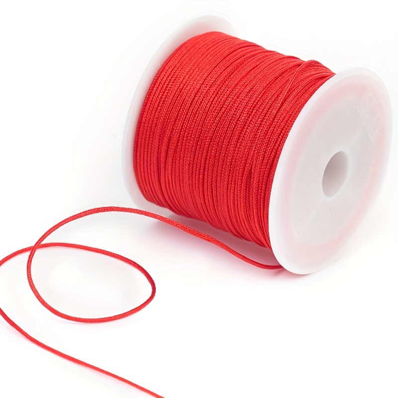 100m/Roll Red Round Elastic Cord 1mm Jewelry Nylon Thread Craft Stretch  String