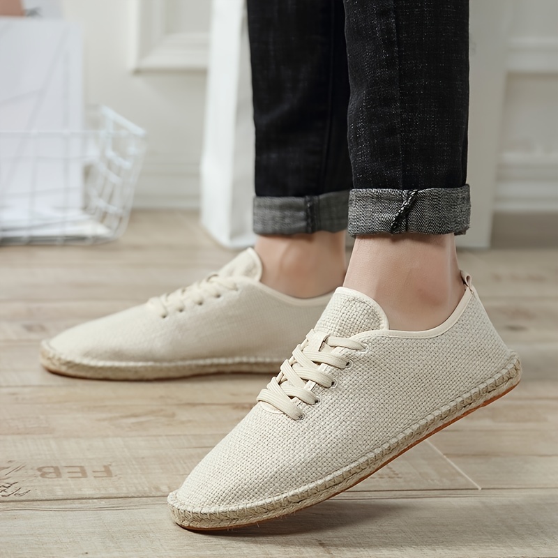 Mens Espadrilles Shoes Casual Lace Shoes Comfortable Walking Shoes | Free  Shipping, Free Returns | Temu