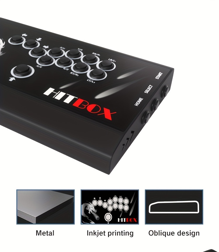 HITBOX Arcade Fighter For Rocker Street Fighter 6 Fighter King Computer  Game Controller Steam Sanhe Button Metal Material Game Keyboard USB  Interface
