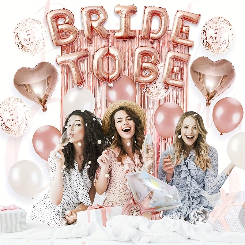 Rose Gold Bridal Shower Party Decorations Kit