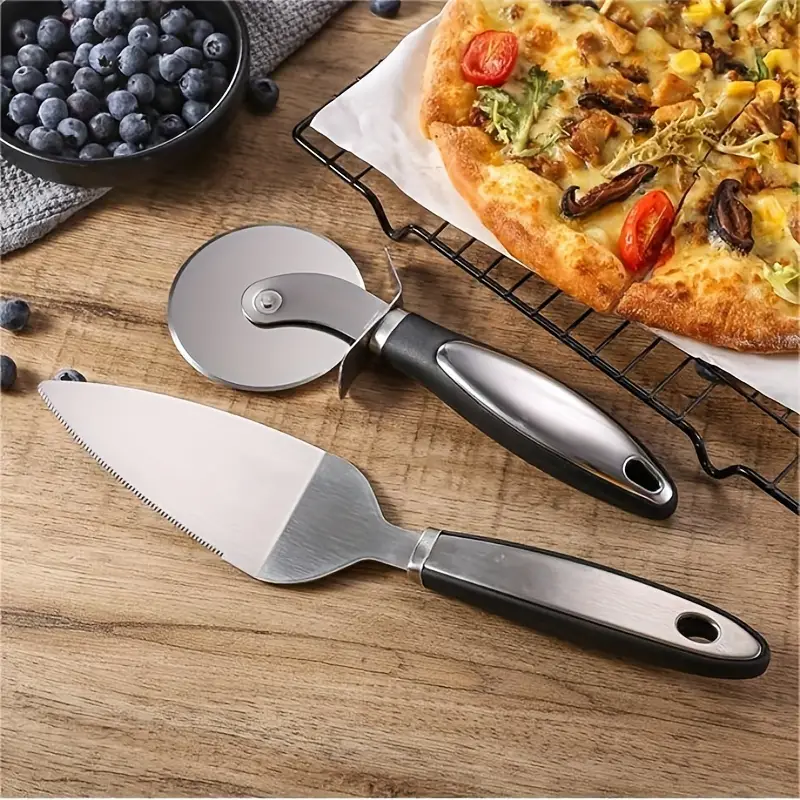 Pizza Knife, Stainless Steel Pizza Knife Shovel, Pizza Roller Knife, Pizza  Cutter Wheel With Handle, Round Single Wheel Pie Knife, Pizza Serving  Shovel, Pizza Cutter Shovel, Dough Cutter Shovel, Kitchen Essentials,  Kitchen