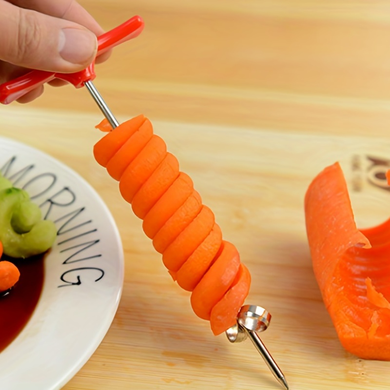 Spiral Slicing Knife For Fruits And Vegetables Effortlessly - Temu