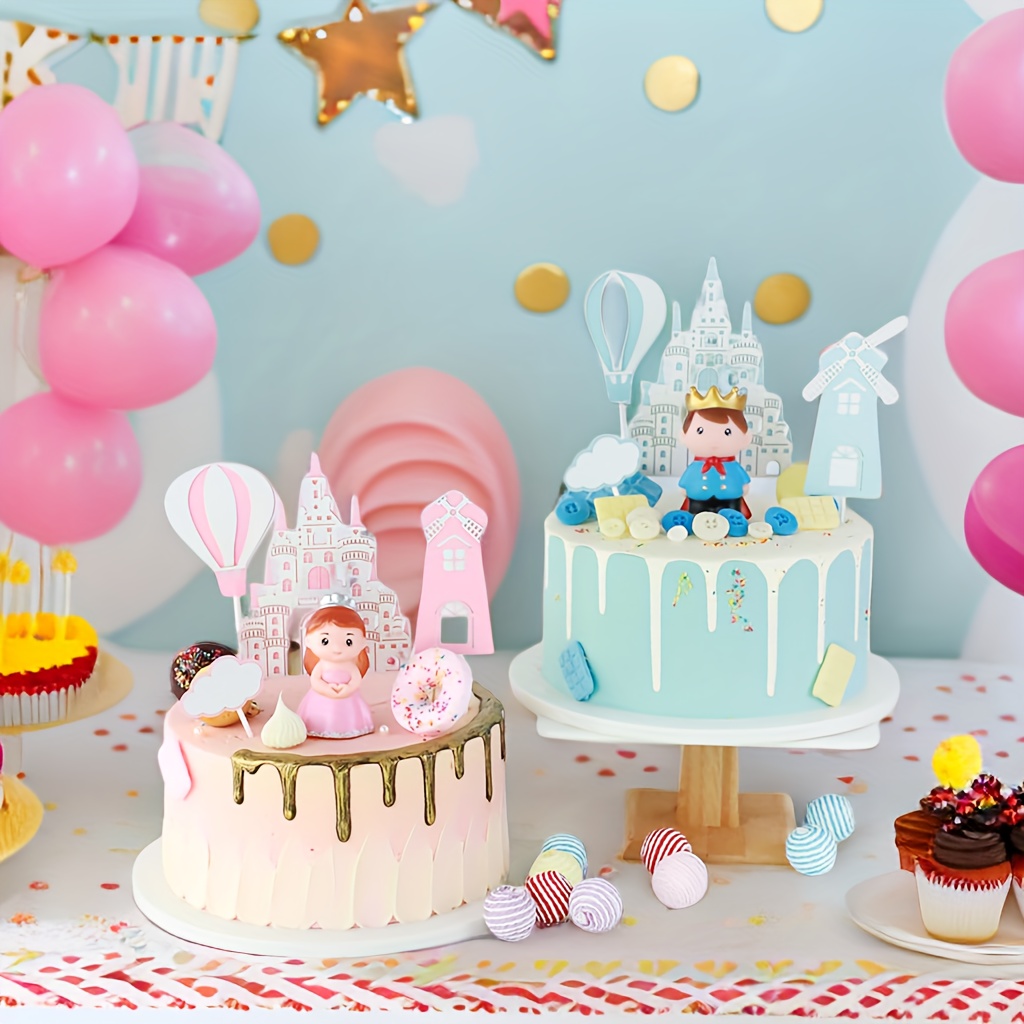 Prince Princess Happy Birthday Cake Toppers Prince Happy - Temu