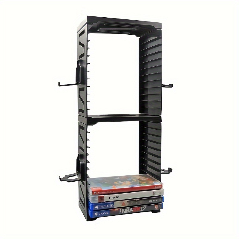 multifunctional game disc rack for ps5 ps4 switch xbox controller storage tower can store 24pcs games discs 4 controllers holder details 5