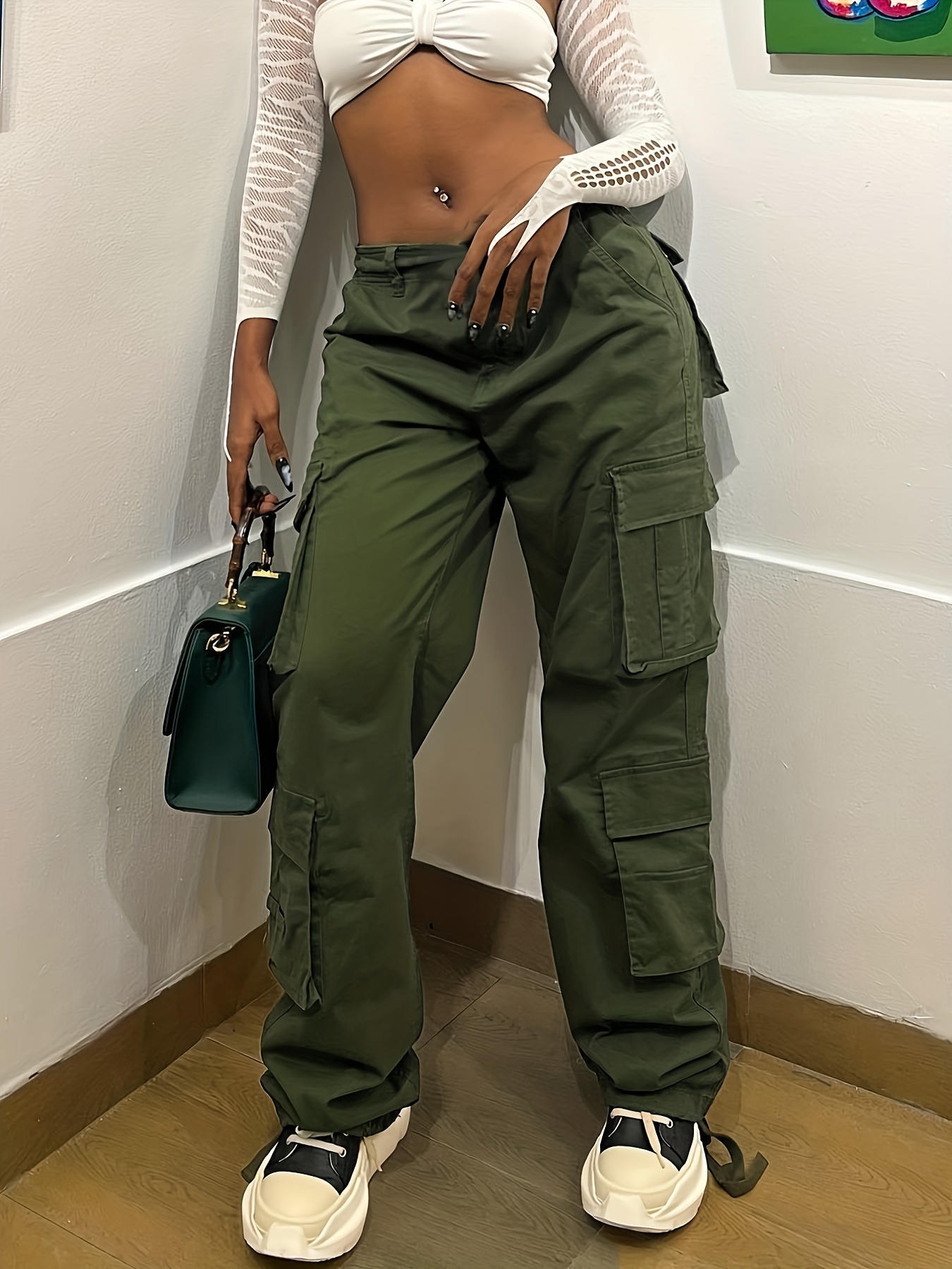 Pantalon Cargo Mujer Verde - Andino Outfitters