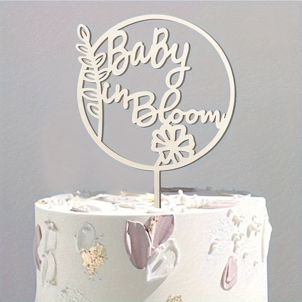 New Oh Baby Wooden Cake Topper Brand Baby Shower Baking Cake