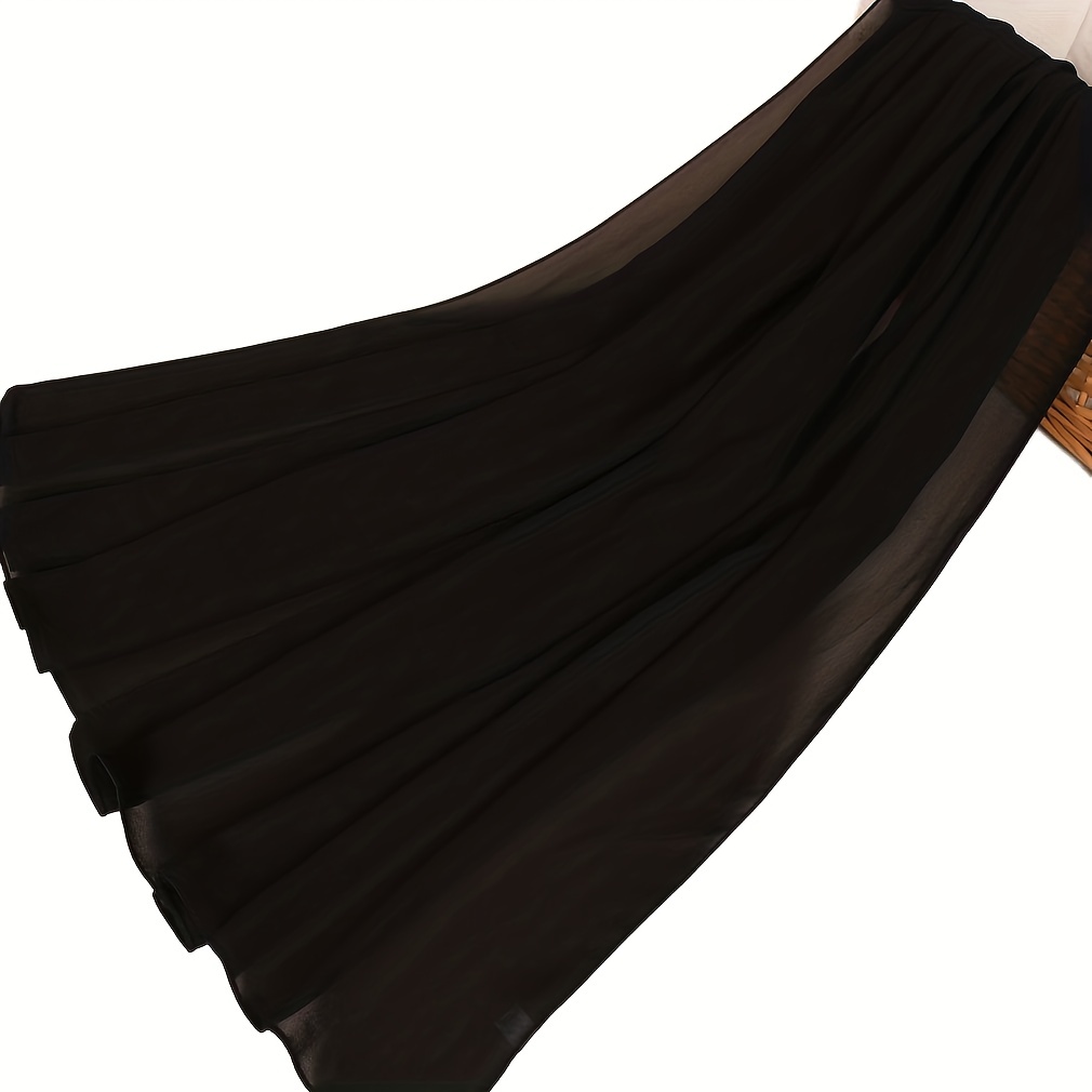Solid Hijab Breathable Full Cover Shawl Turban Gauze Scarf