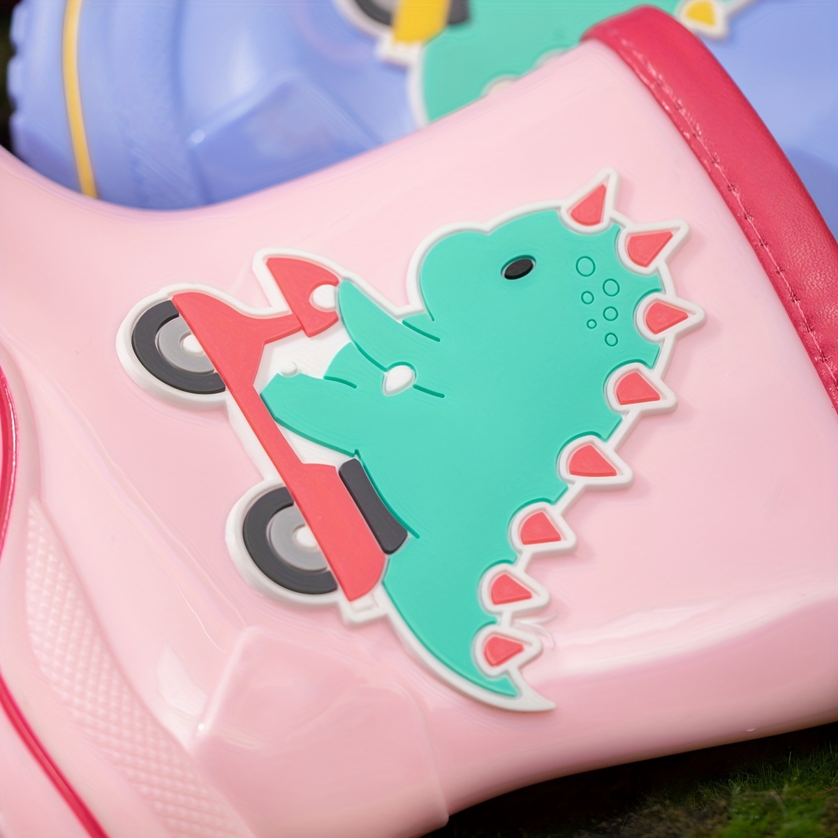 Botas De Lluvia Para Niñas Con Decoración De Dinosaurios De Dibujos  Animados - Calzado De Niños - Temu