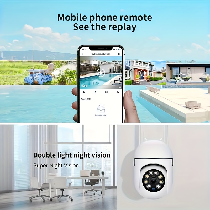   1440p wireless security camera with night   night   wifi enabled   app compatible details 5