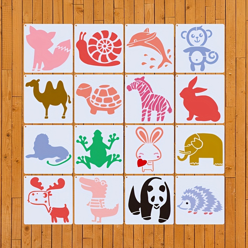 Animal Theme Stencils. Reusable Washable Elephant Rabbit - Temu