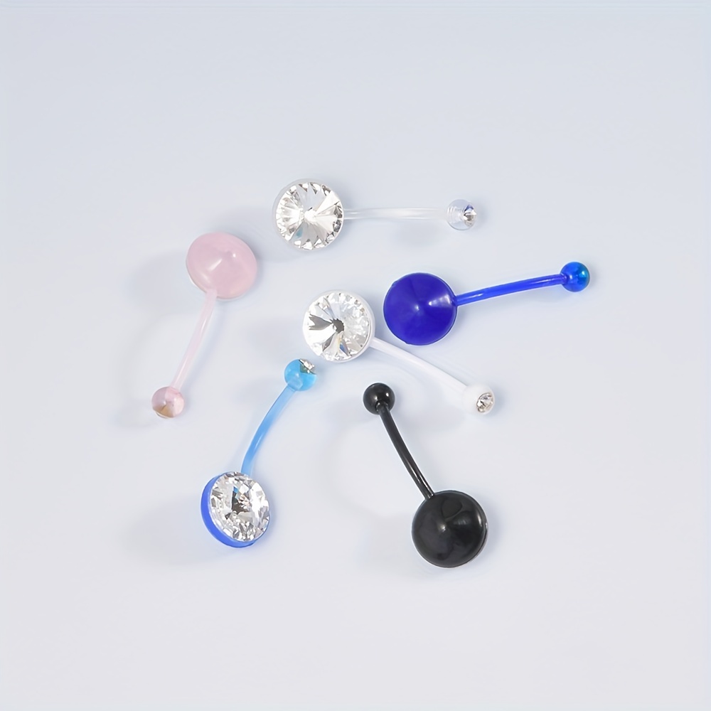 Plastic belly button piercing sale