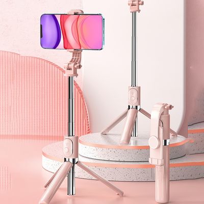 Portable Selfie Stick Phone Tripod, Pink Selfie Stick For Smartphone