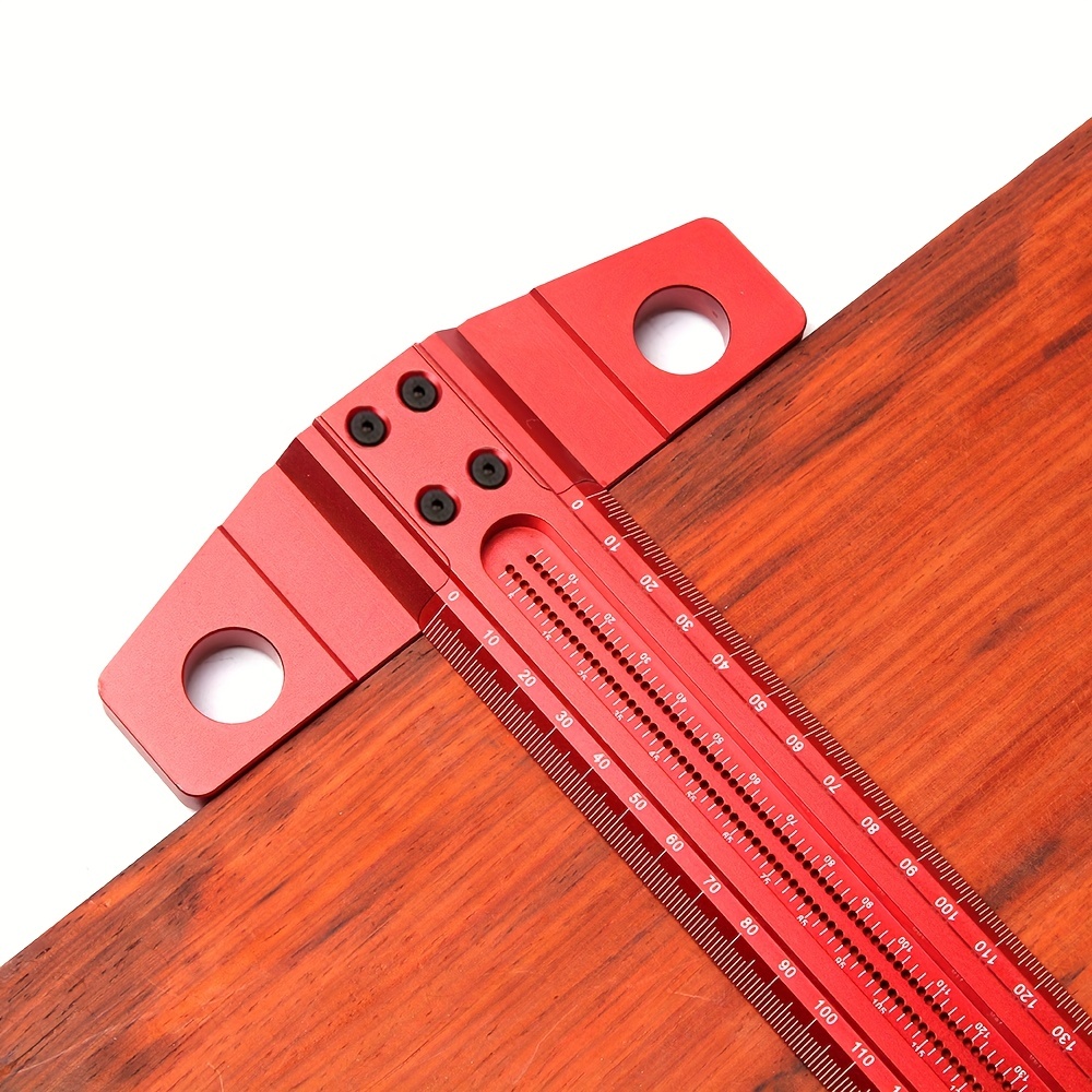 Aluminum Alloy Precision Marking T ruler Woodworking Hole - Temu