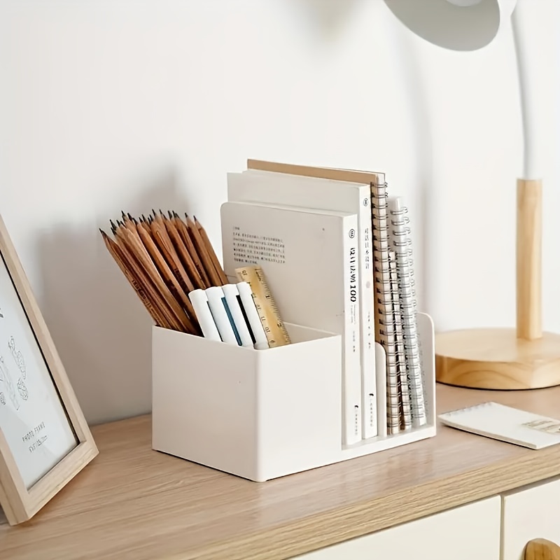 Porte-fichiers de bureau en bois en forme d'éventail Organisateur