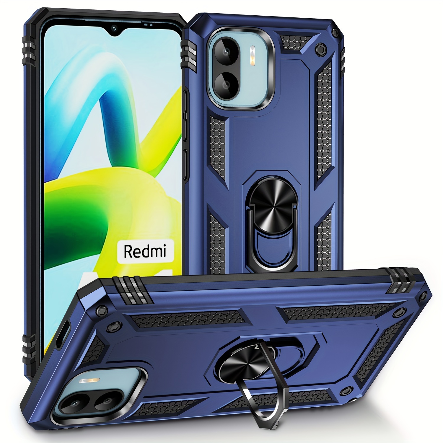 Case for Redmi Note 12 4G,Military Grade Protection [Built-in Kickstand]  [Magnetic Car Holder] Dual-Layer Heavy Duty TPU+PC Shockproof Phone Case  for