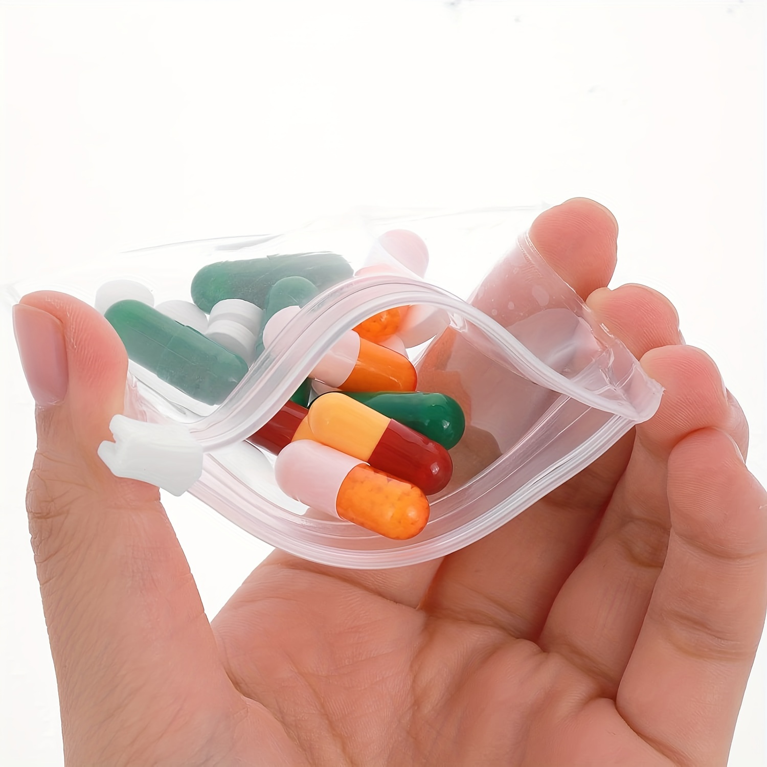Reusable Pill Pouch Bags Zippered Pill Pouch Set Pill Baggies