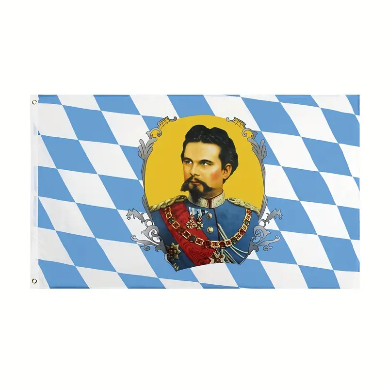 90*150cm 3x5fts Bayern Bayern König Ludwig Ii Flagge Bayern