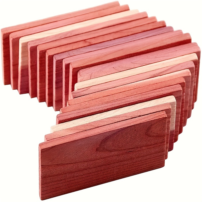 Aromatic Cedar Planks with Hook for Closets Moth Repellent and Air  Freshener, 30 Pack