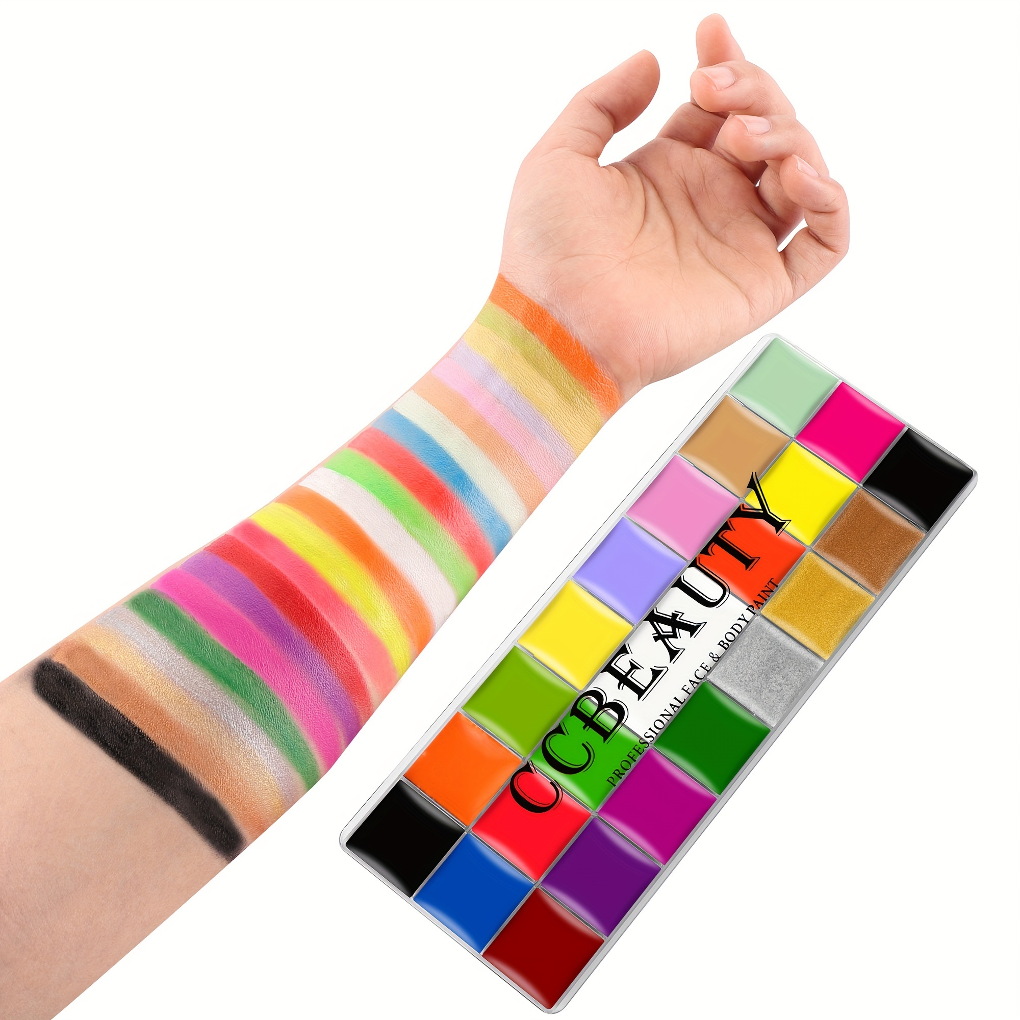 Cc Beauty Professional Face Body Paint 22 Colors(6 Uv Glow+3