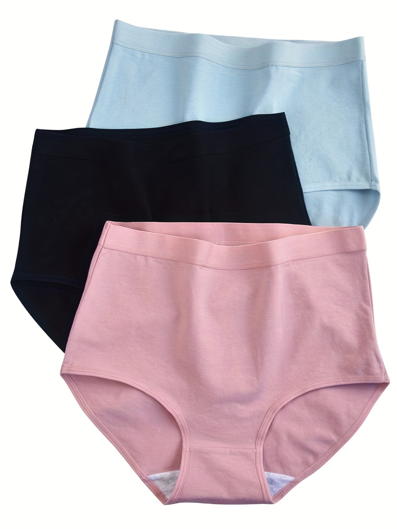 Solid Color Alphabet Waistline Panties Simple Cotton - Temu