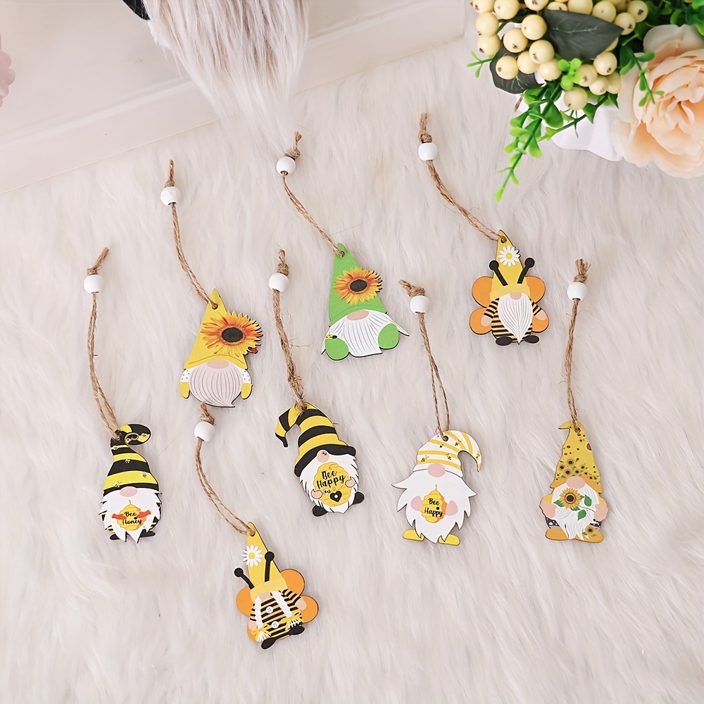 Wooden Bee Festival Decoration Pendant