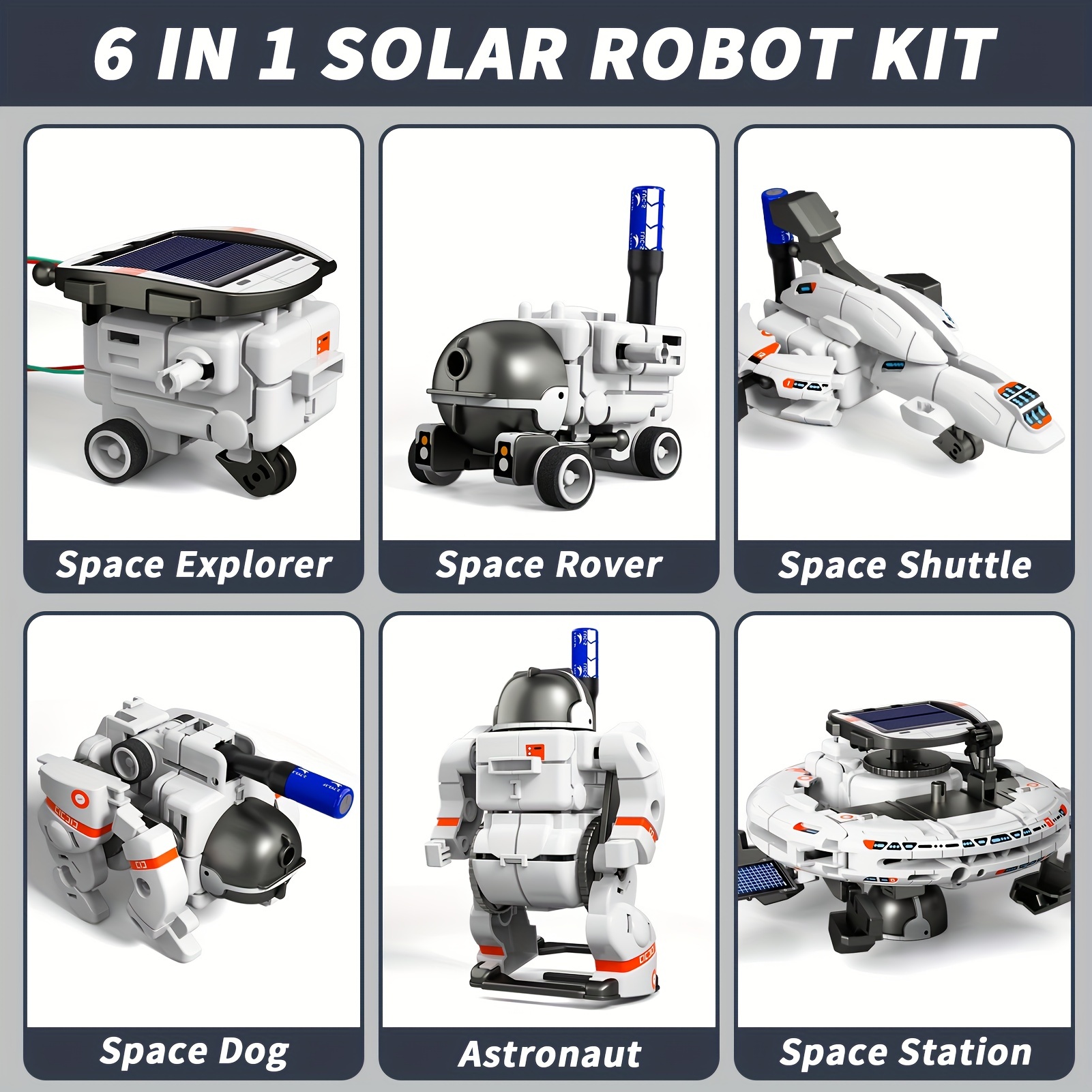 Kit Robot Solar 12 En 1 Juguetes Regalos Niños 8 9 10 11 12 - Temu Mexico