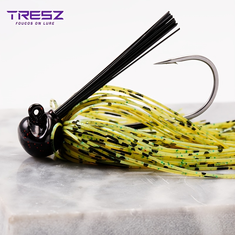 Fishing Lures Spinnerbait Buzzbait Anti-Barb Black Mouth Beard Tackle  Rubber Jig Lure Pike Fish Hooks Fishing Bass Jig Head Lure (Color : Green,  Size : 7g) : : Sports & Outdoors