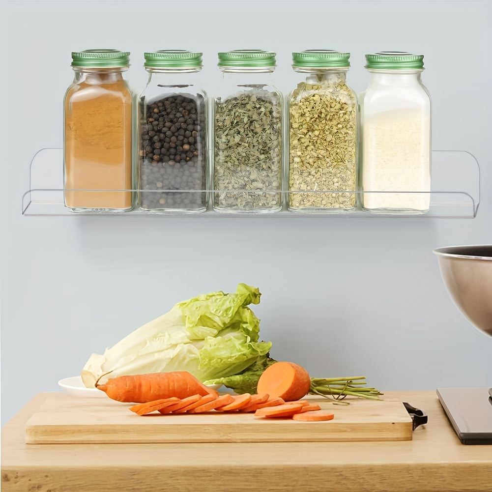 Invisible' Acrylic Spice Rack Wall Mount Organizer: [2 Pack 15